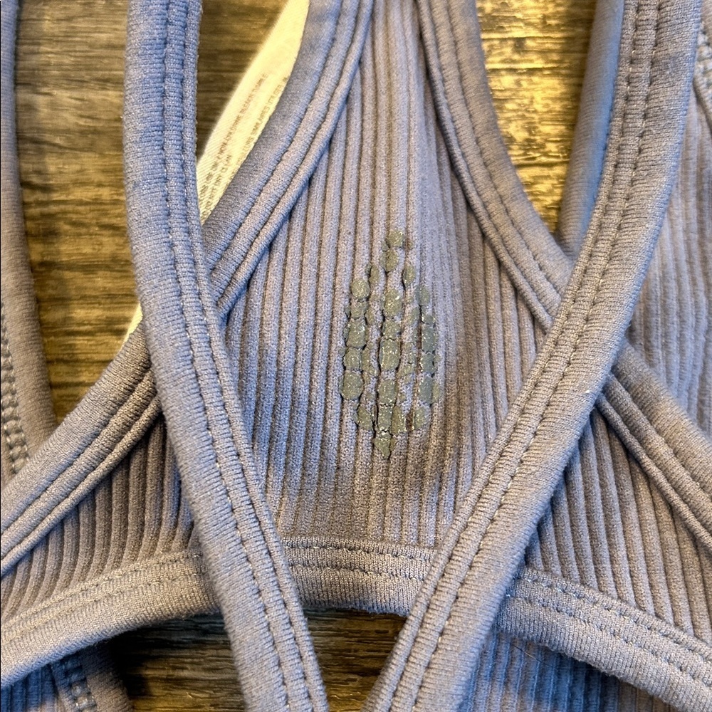 FP Movement Ribbed Seamless Strappy Back Crop Tank Lavender XS - Picture 4 of 5